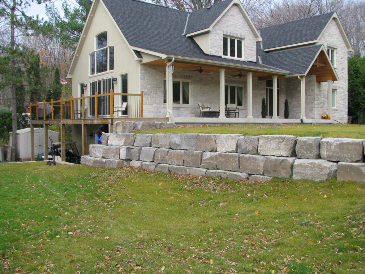 Armour Stone Retaining Wall