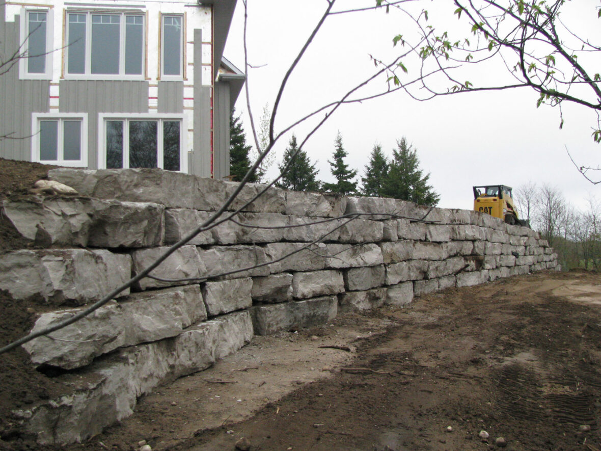 Armour Stone Retaining Wall 2