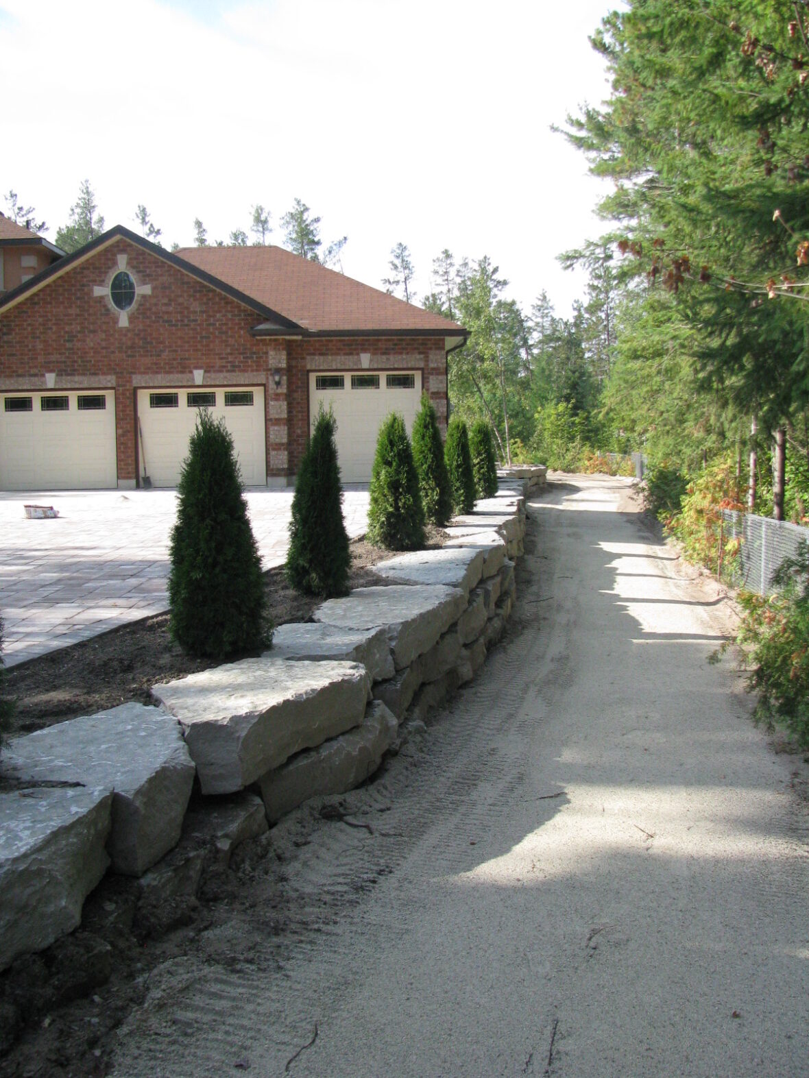 Armour Stone Retaining Wall, Interlock