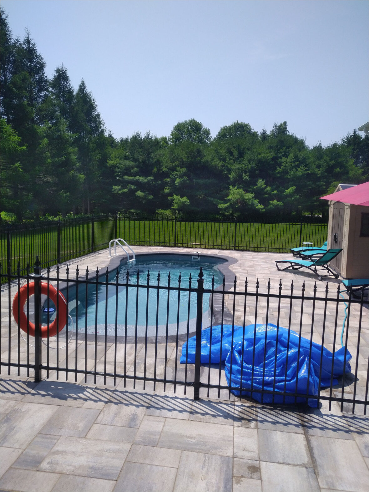 Fiberglass, Pool, Interlock, Rod Iron Fence 2