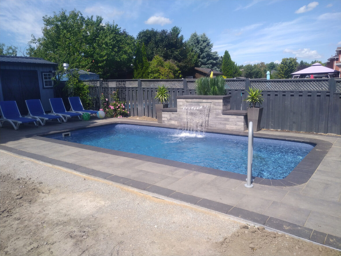 Fiberglass, Pool, Interlock, Waterfall 2