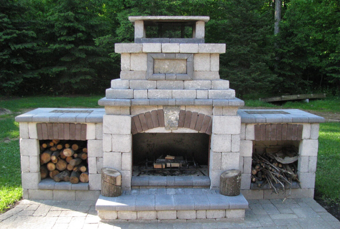 Outdoor Fireplace, Interlock 3